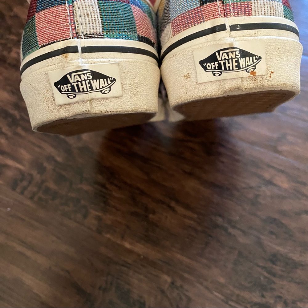 Vans Multicolor Plaid/Picnic Patchwork Sneakers -… - image 5